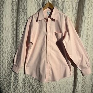 Brooks Brothers Shirt Mens Pink Button Down Regent 16.5-4/5